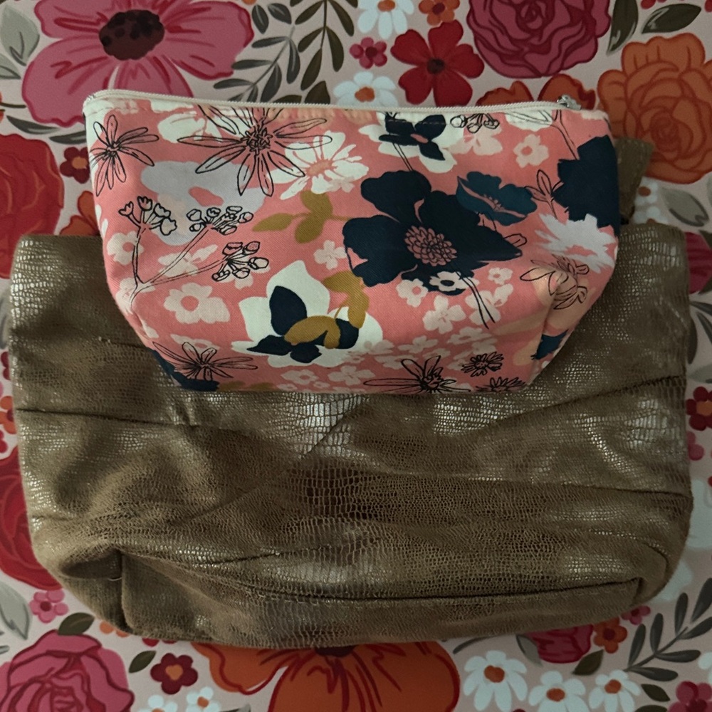 Floral and Tan Women's Bag